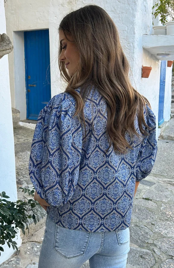 Van Laren | Abbey Blouse met Pofmouwen
