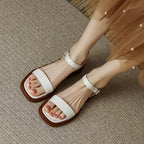 Paige – Minimal Leather Strap Sandals