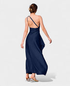 Amara | One-Shoulder Draped Maxi Dress