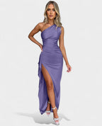 Amara | One-Shoulder Draped Maxi Dress