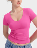 Aria | Second-Skin V-Neck Top