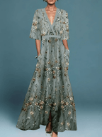 AVA™ | ELEGANT FLORAL DRESS