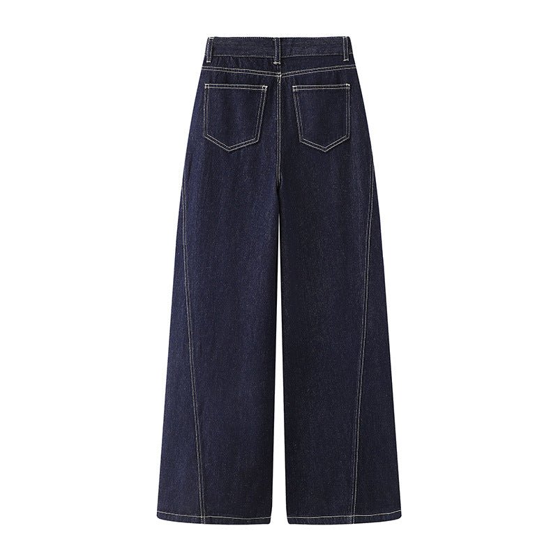 Clara™ | High-waisted jeans with sleeves & straight cut – refined silhouette