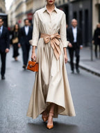 Elena | Cotton Twill Shirt Dress