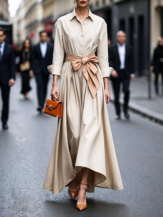 Elena | Cotton Twill Shirt Dress