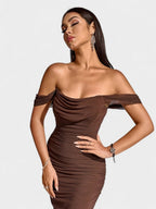Lora | Nuit Draped Evening Gown