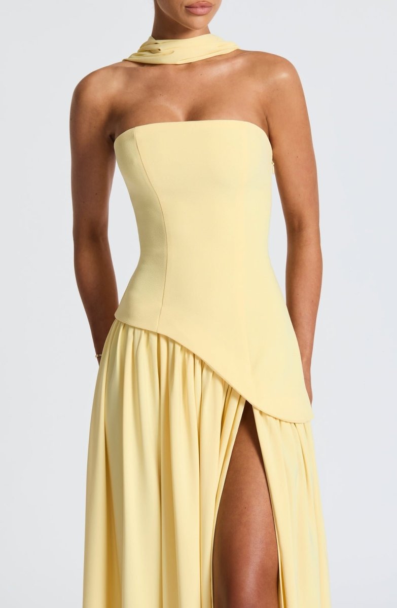 Maliyah | Dropped Waist Chiffon Maxi Dress