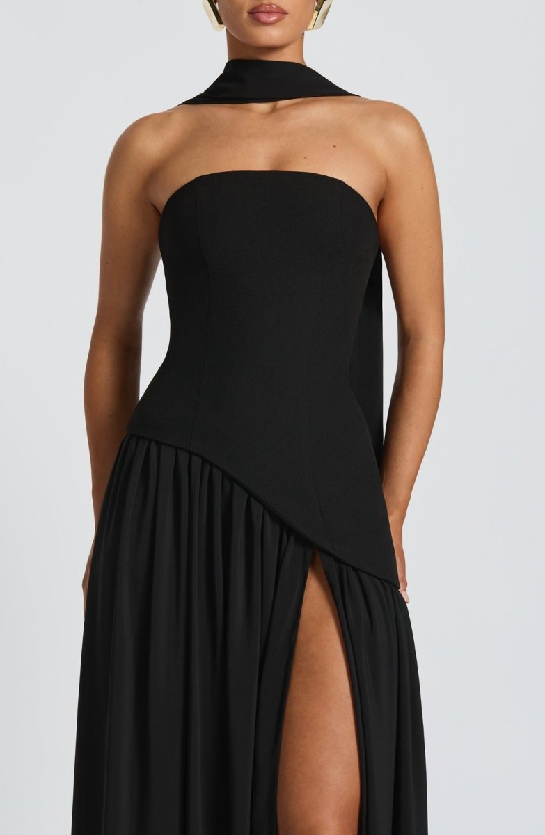 Maliyah | Dropped Waist Chiffon Maxi Dress