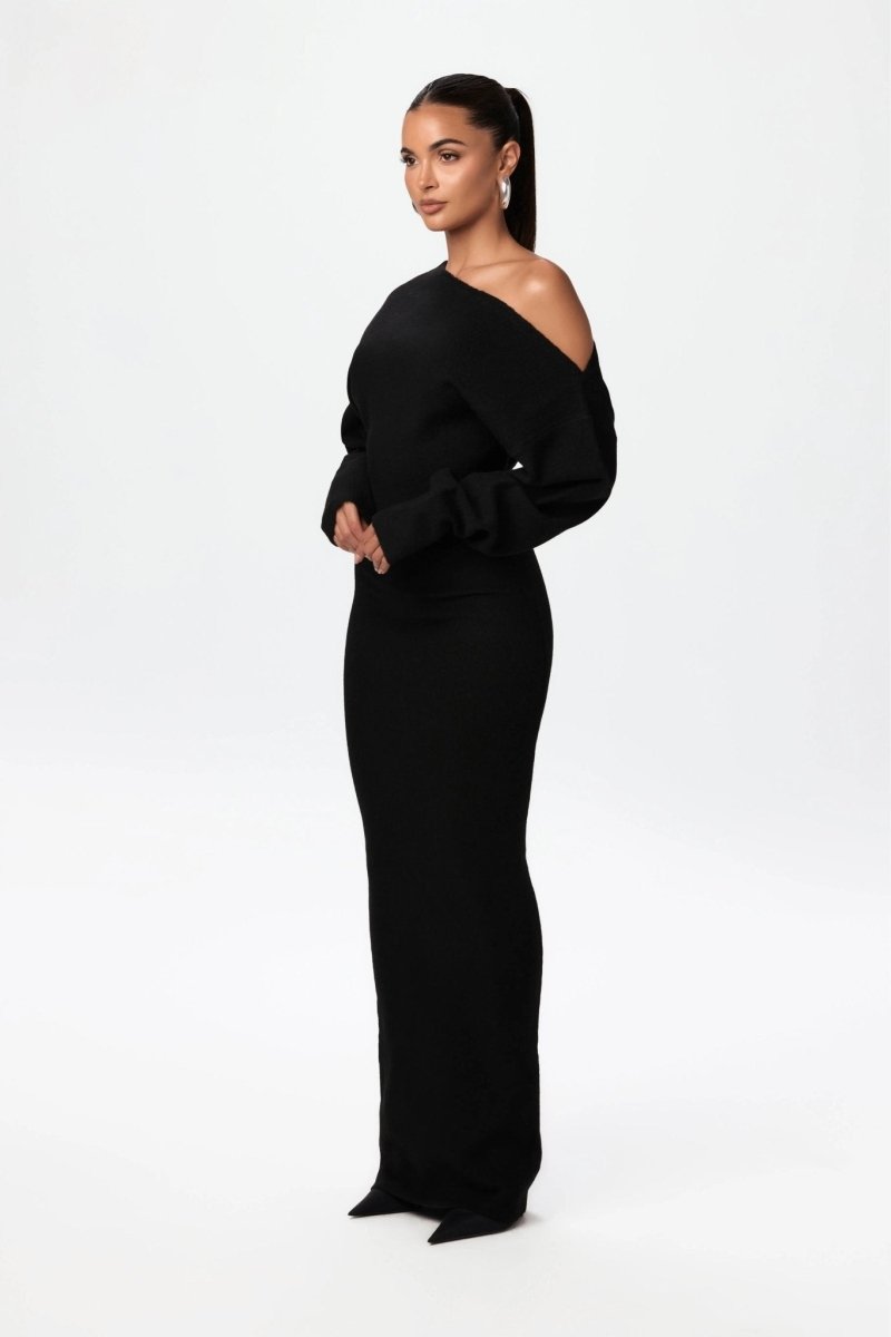 Mila | Off-Shoulder Knit Sweater Dress