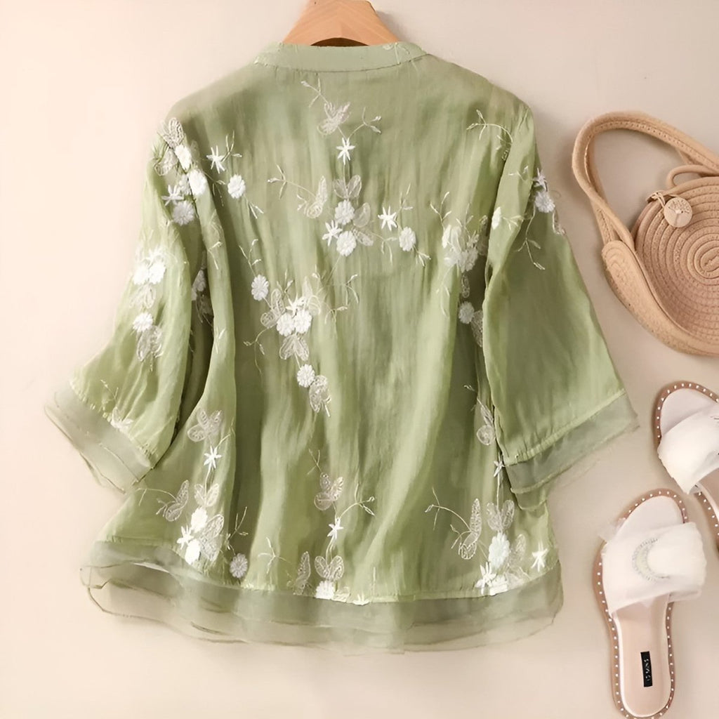 MILLIE | FLORAL EMBROIDERED BLOUSE
